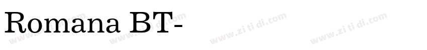 Romana BT字体转换